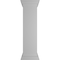 Ekena Millwork 12"W x 48"H Plain Newel Post, Flat Capital & Base Trim (Installation kit included) NWL12X48PLF0B0 - alternate 6